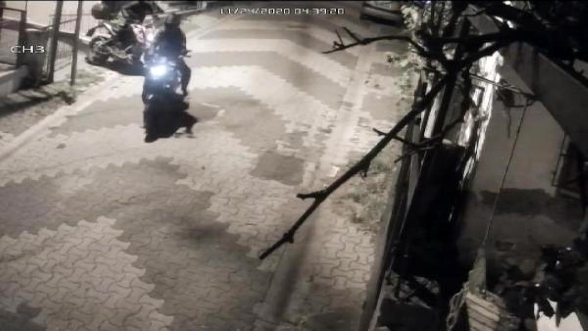 Ataşehir deki motosiklet hırsızlıkları kamerada