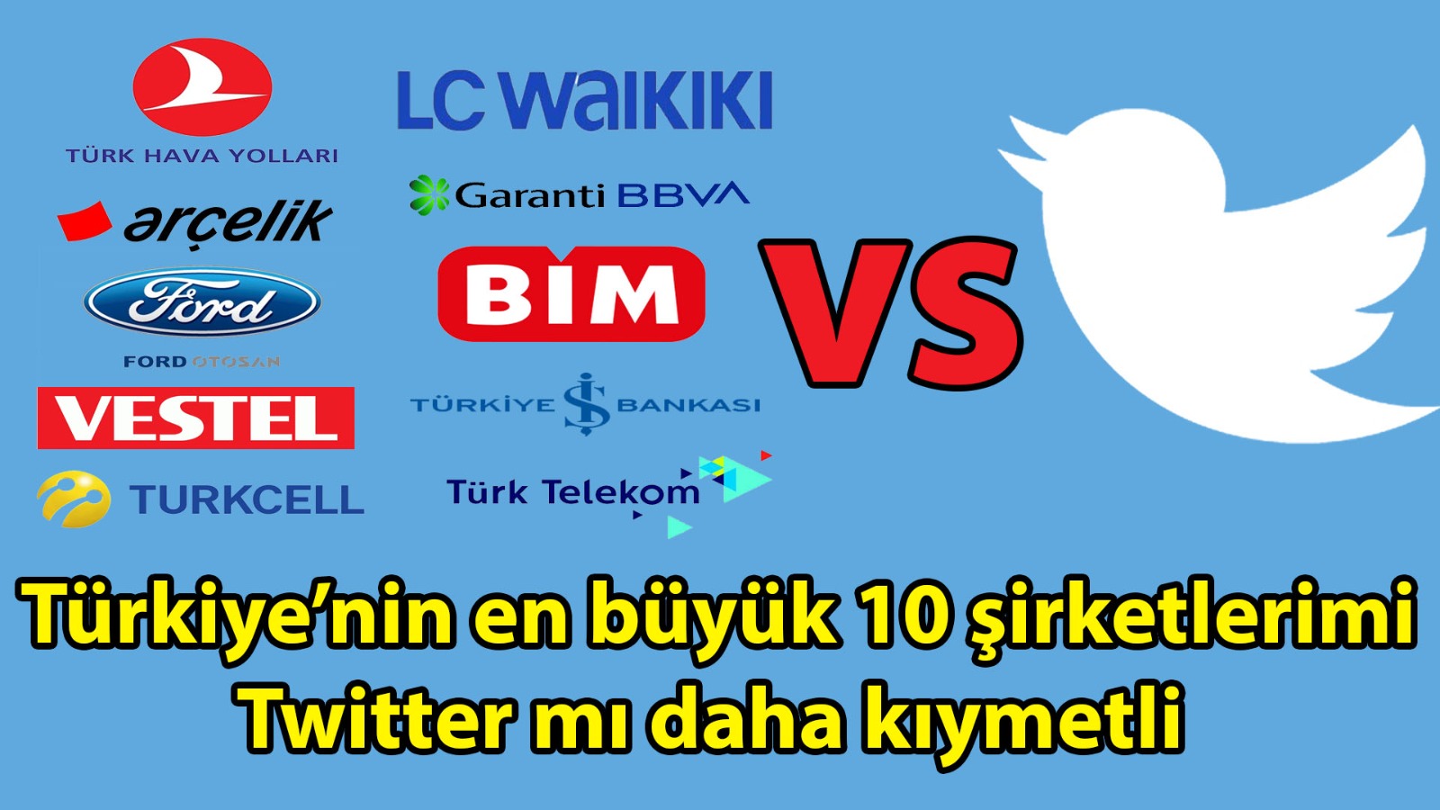 Türkiye’nin en büyük şirketlerimi Twitter mı daha kıymetli