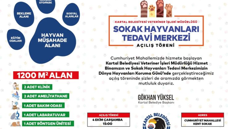 Kartal Belediyesi Sokak Hayvanları Tedavi Merkezi Açılıyor