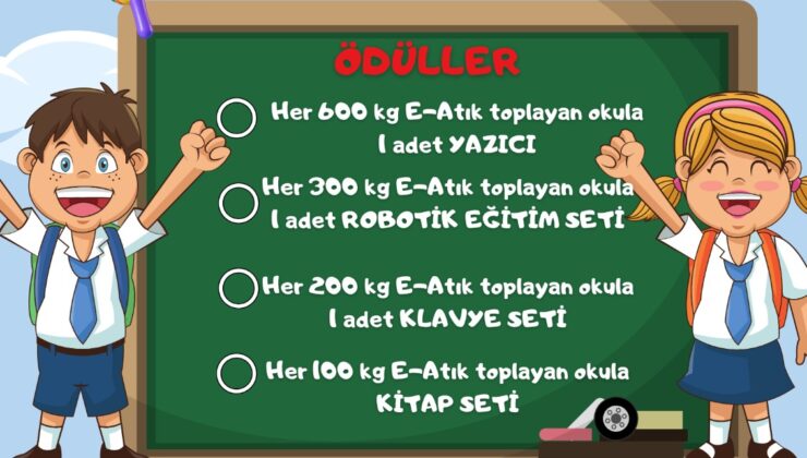 Kartal’da Elektronik Atık ve Atık Pil Toplayan Site, Muhtarlık ve Okullar Kazanıyor